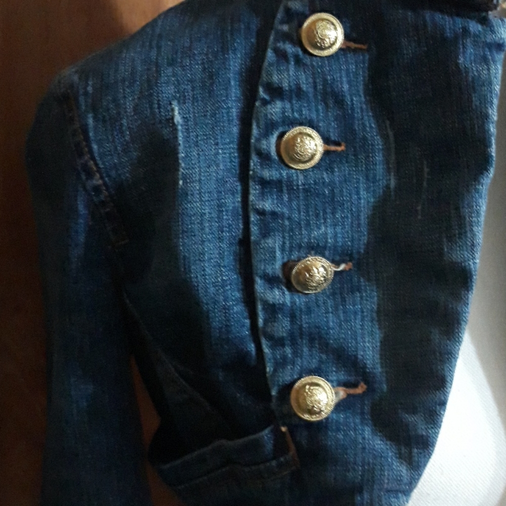 Vintage my heart candies distressed jean jacket - Picture 3 of 7
